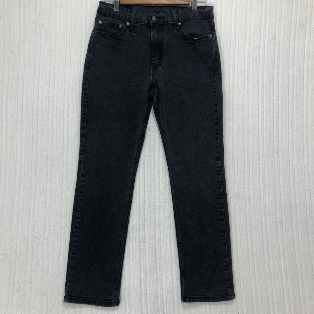 Levis 511 Slim Fit Jeans Mens‎ 30x27 Faded Black Denim Pants 04511-4406